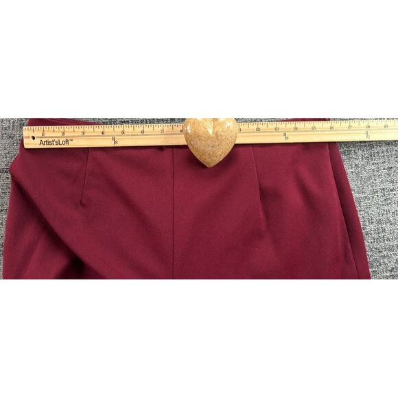 Talbots Petites Womens Stretch Burgundy Pants Size 14 Made In USA - Picture 8 of 8